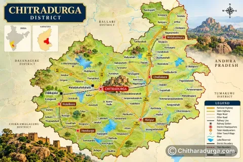 చిత్రదుర్గ జిల్లాలోని తాలూకాలు