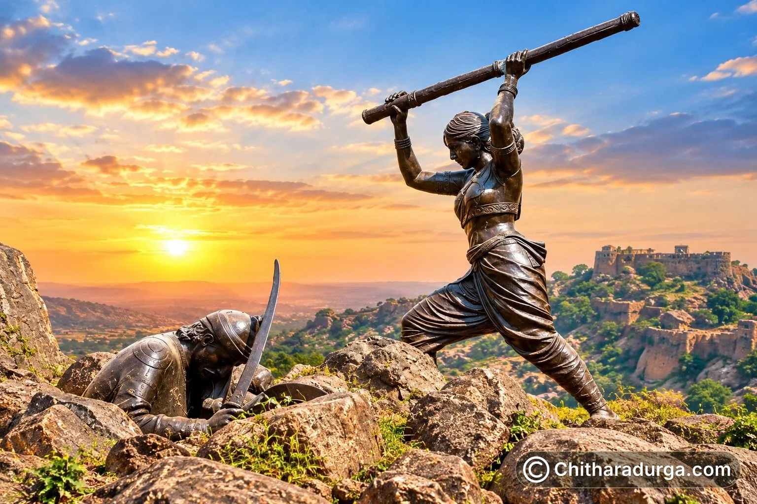 ಶ್ರೀಮತಿ ಒನಕೆ ಓಬವ್ವ – ಚಿತ್ರದುರ್ಗದ ವೀರ ವನಿತೆ